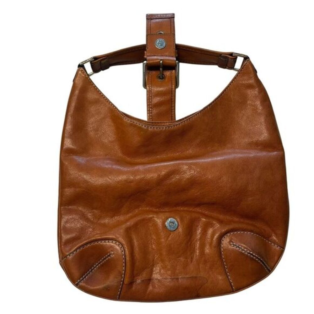 Y2K Michael Kors Buckle Hobo Shoulder Bag Cognac Brown Slouchy Western Country - Picture 2 of 11